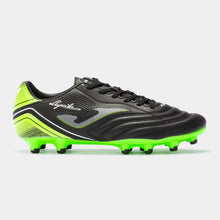 Cargar imagen en el visor de la galería, Botas fútbol Aguila 22 terreno firme FG negro verde flúor
