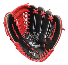 Cargar imagen en el visor de la galería, Manopla Guante Béisbol Palomares Negro Rojo Piel Jardín 13
