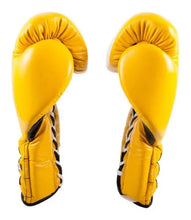 Cargar imagen en el visor de la galería, Guantes Cleto Reyes Amarillo Con Agujeta 14 Oz
