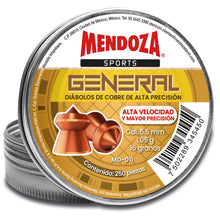 Cargar imagen en el visor de la galería, DIÁBOLOS DEPORTIVOS «GENERAL» DE COBRE PUNTA ARROW COPPER CAL. 5.5 MM
