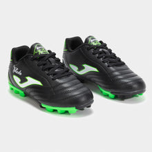 Cargar imagen en el visor de la galería, Botas fútbol Toledo Jr 25 terreno duro HG junior negro
